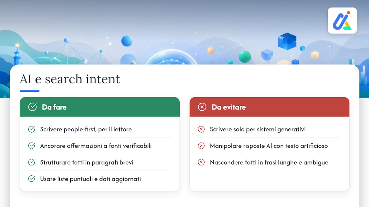 Ricerche generative e AI: cosa cambia per l'analisi dell'intento — overview diagram