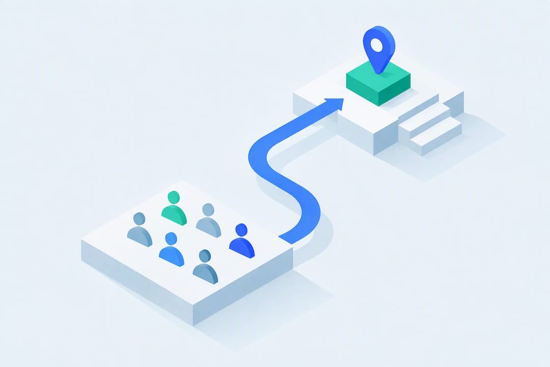 Titolo percorso di retargeting isometrico