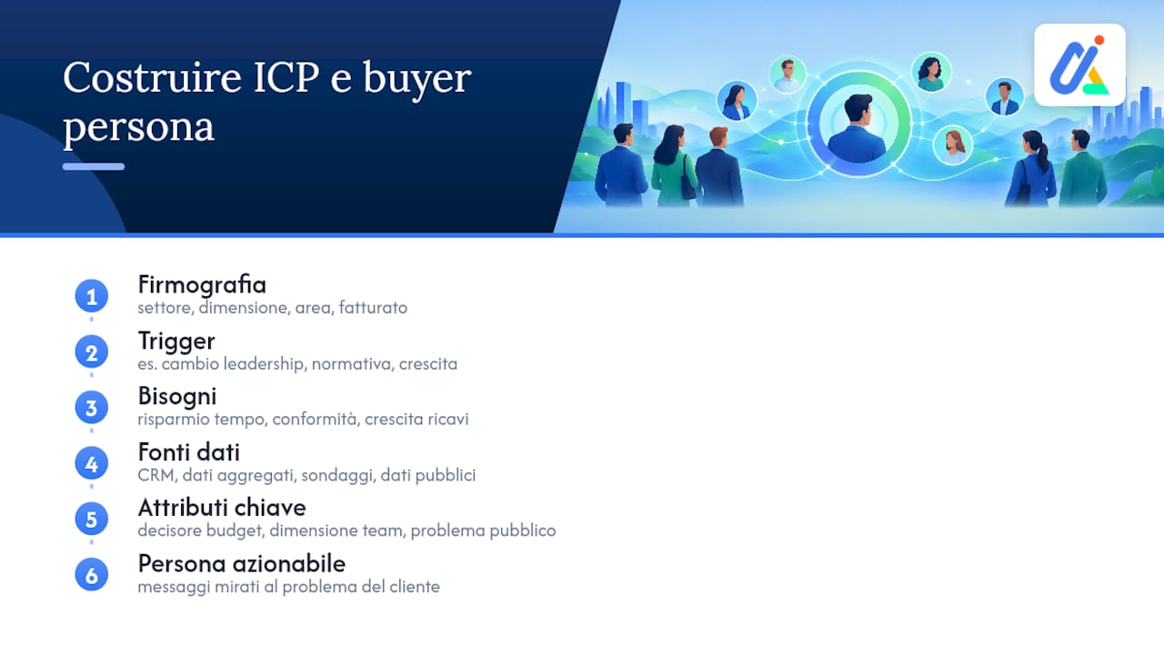 Analisi del target: come costruire ICP e buyer persona azionabili — overview diagram
