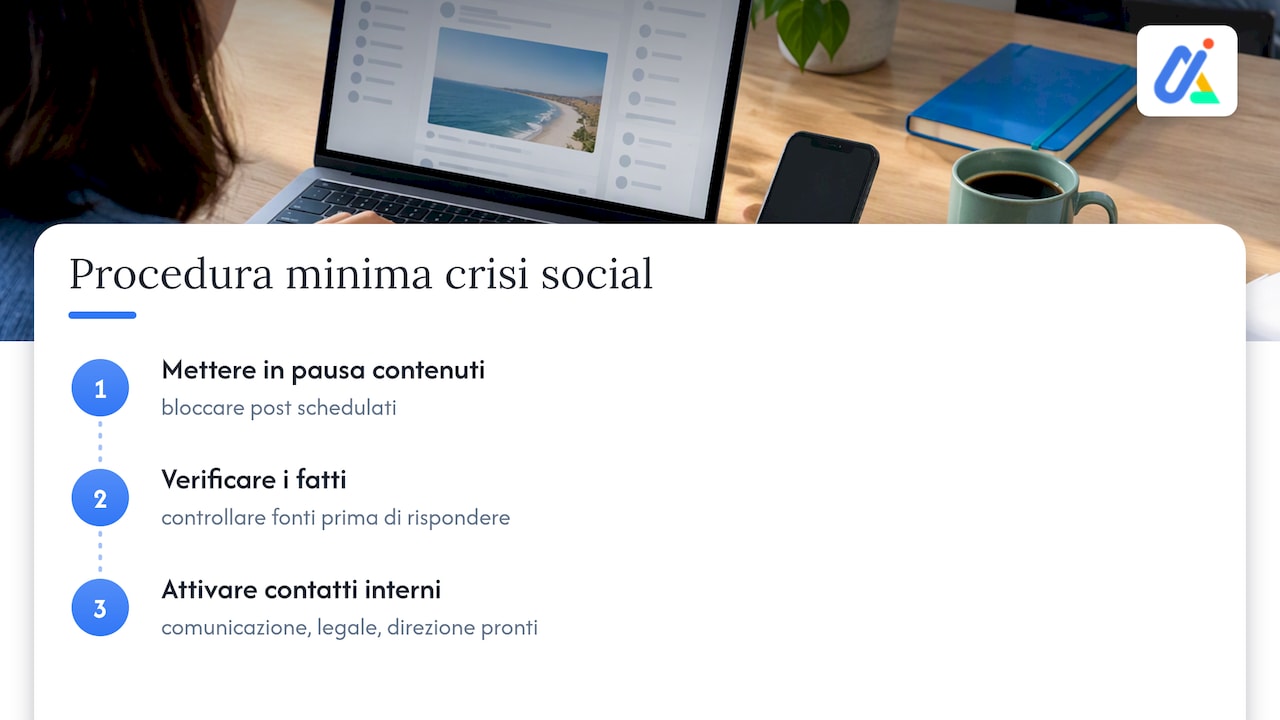 Tre passaggi per affrontare una crisi sui social