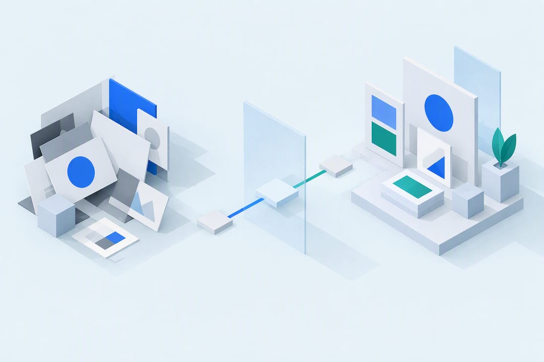 Illustrazione isometrica del rebranding aziendale