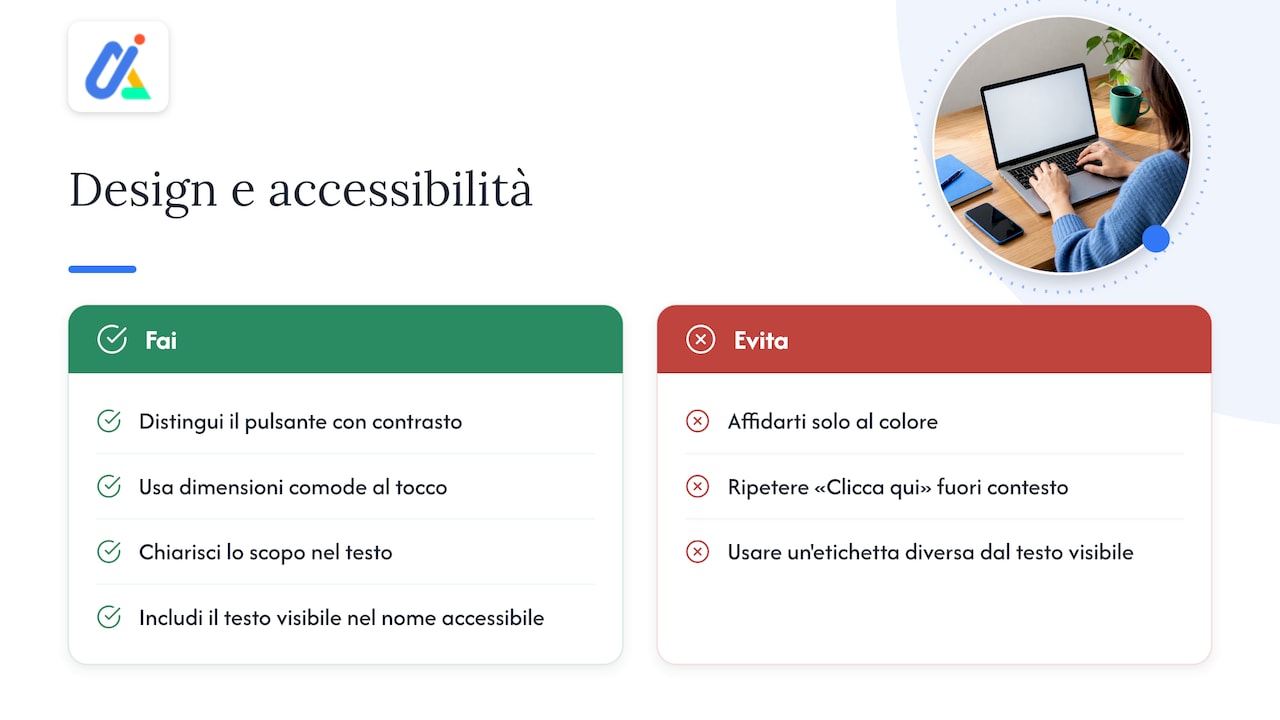Design e accessibilità: il colore non basta — overview diagram